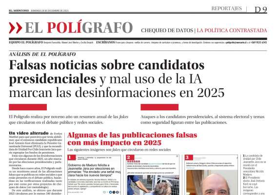 Chile: El Polígrafo de El Mercurio destaca aportes del Observatorio Complutense de Desinformación en análisis sobre desinformación